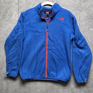 The North Face Jacket Boys Large‎ (14/16) Blue Full Zip Fleece Sweater